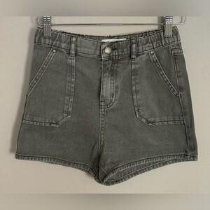 Cotton-On Kids Girls Olive Green Denim Shorts - Size 8